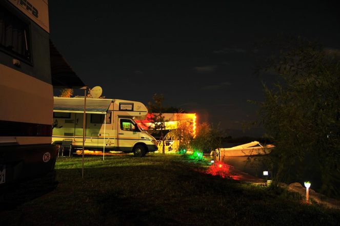 Camping Rino at Night
